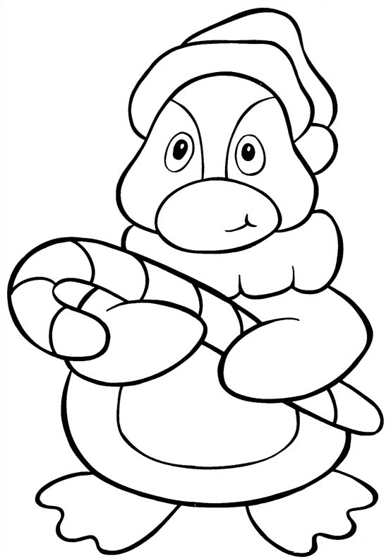 Coloriage Oiseau Amusant Noël - Noël à imprimer