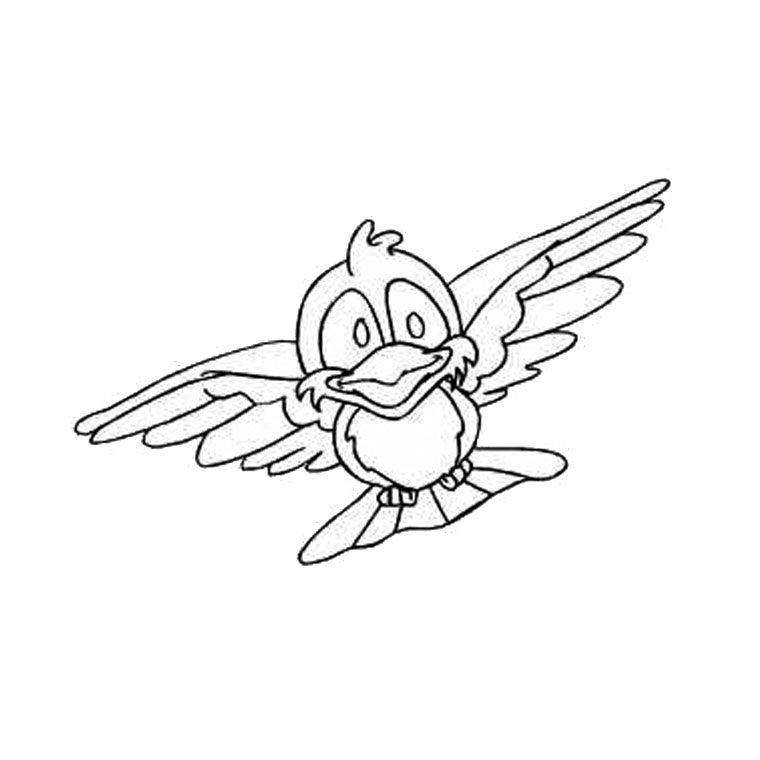 Coloriage Oiseau En Vol - Animaux à imprimer