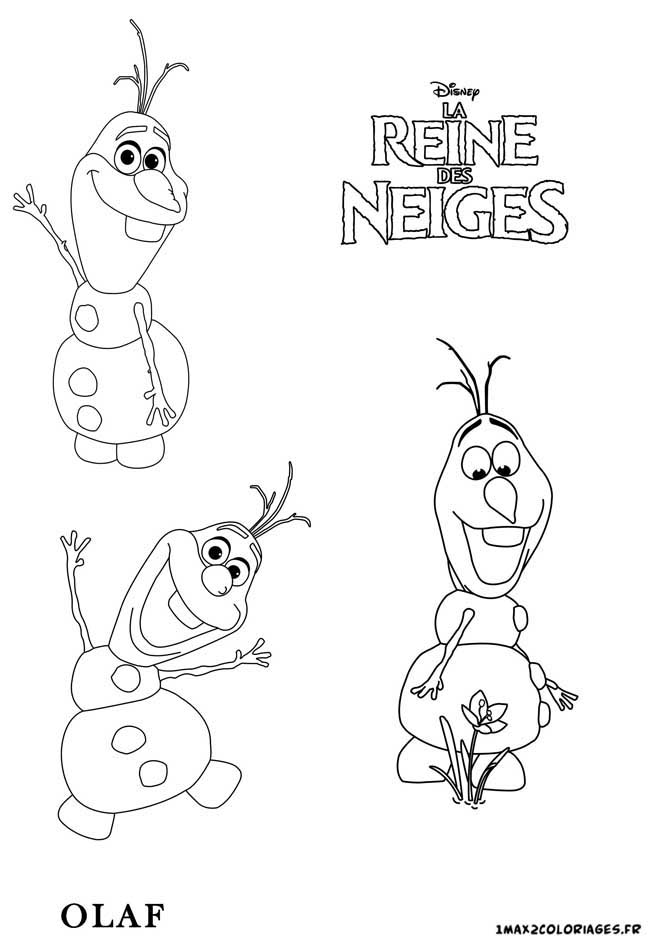 Coloriage Olaf Dessin Couleur - Olaf à imprimer