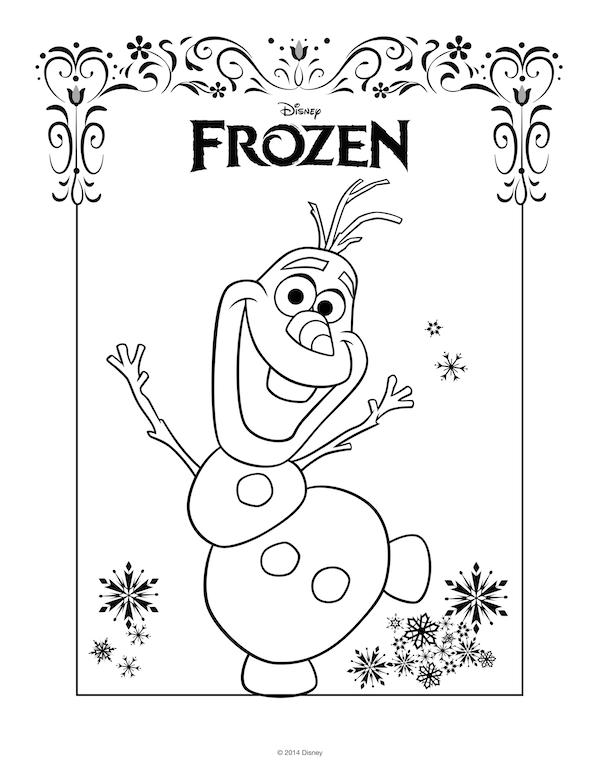 Coloriage Olaf Dessin Portrait Disney Frozen - Elsa à imprimer