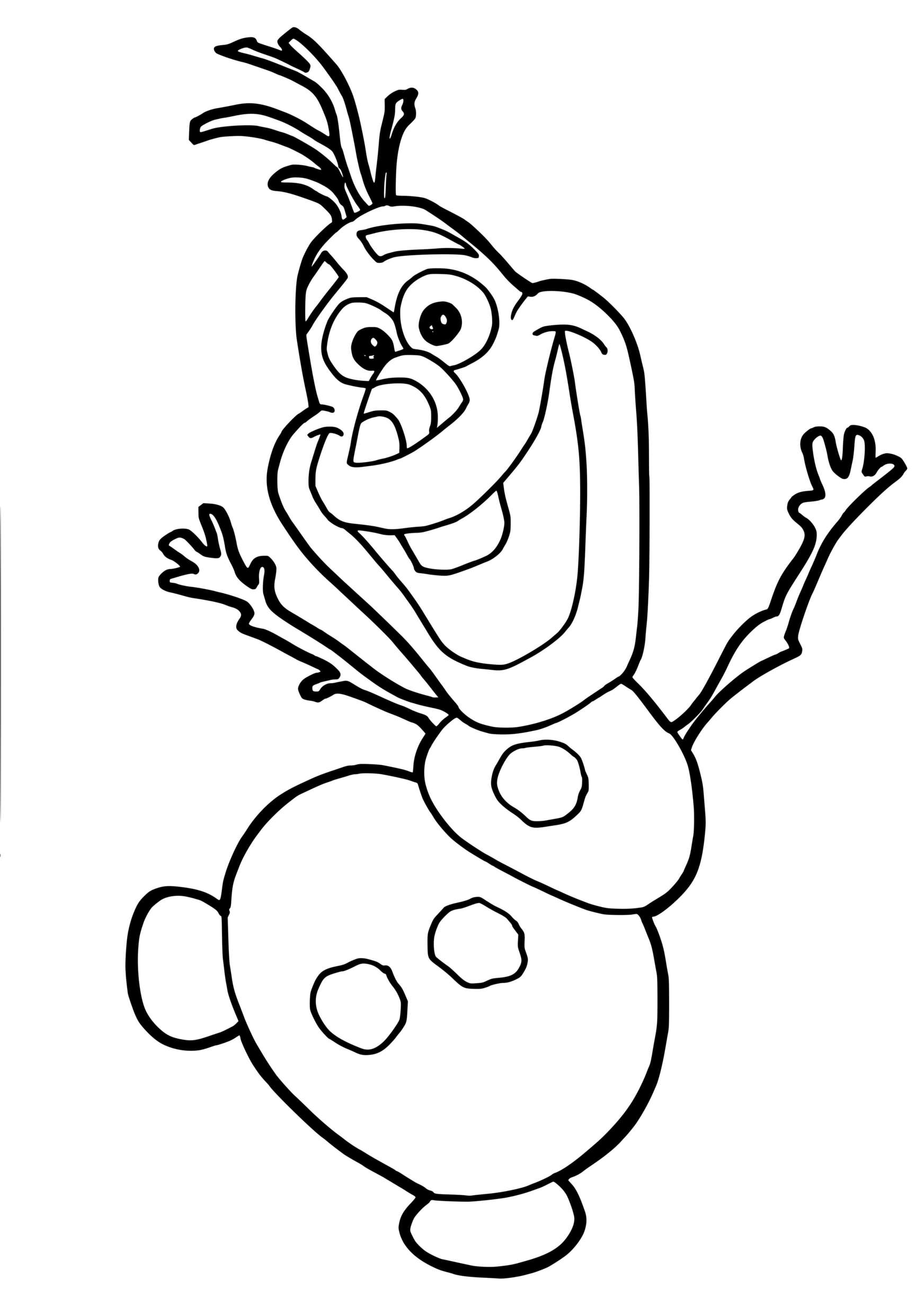 Coloriage Olaf Le Bonhomme De Neige De La Reine Des Neiges - Bonhomme de neige à imprimer