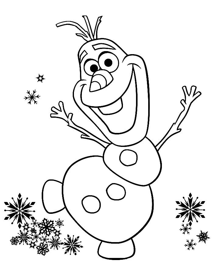 Coloriage Olaf Noël Disney - Olaf à imprimer
