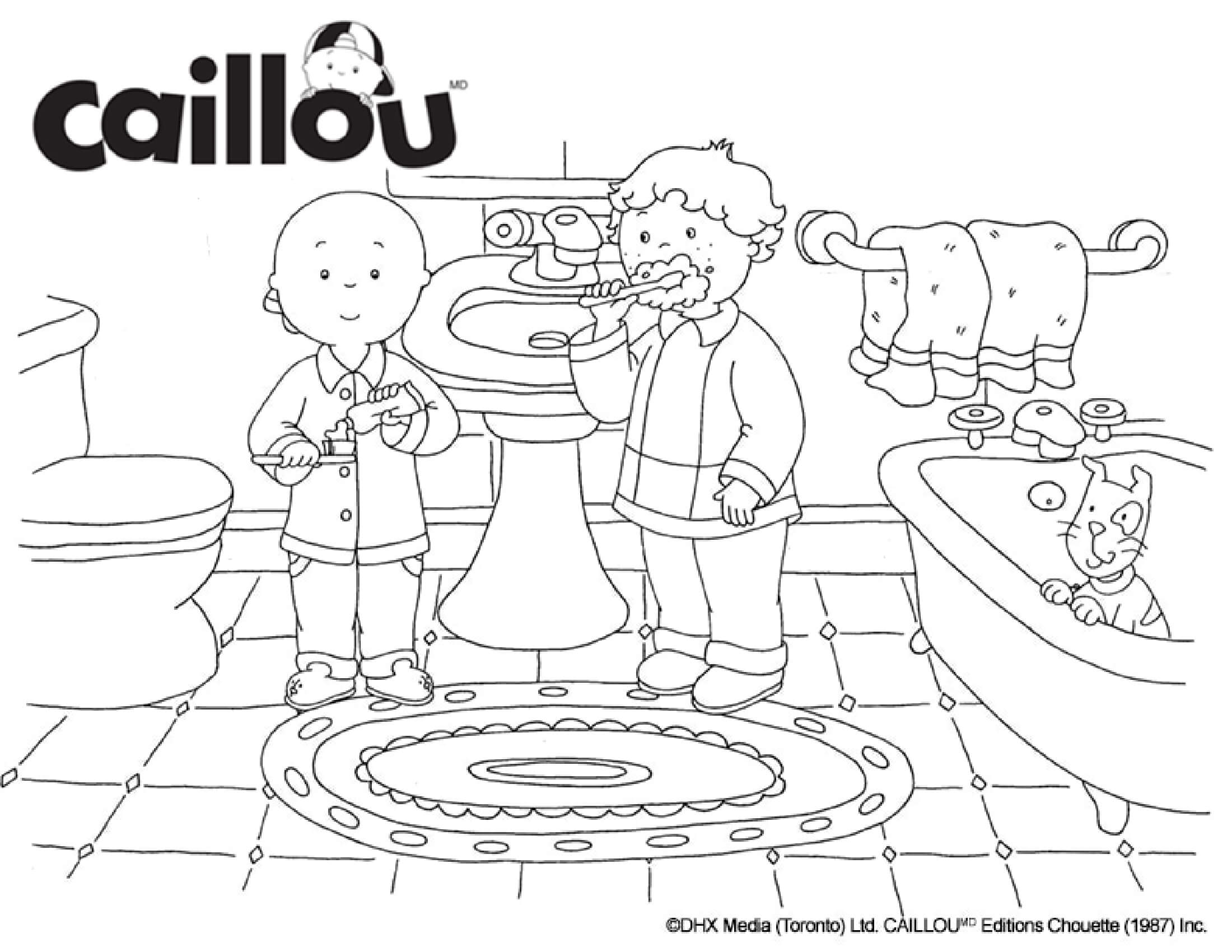 Coloriage On Se Brosse Les Dents Pour Rester Propre Et En Sante - Caillou à imprimer