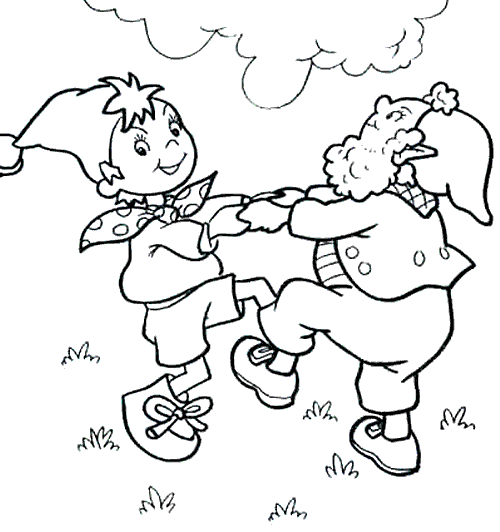 Coloriage Oui Oui Danse - Oui oui à imprimer