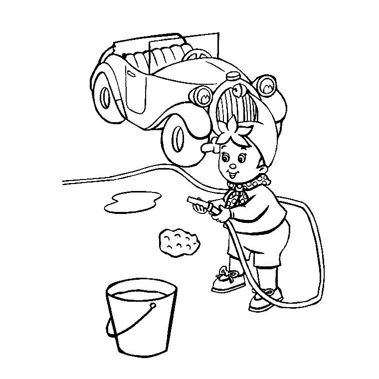 Coloriage Oui Oui Et Sa Voiture - Voiture à imprimer