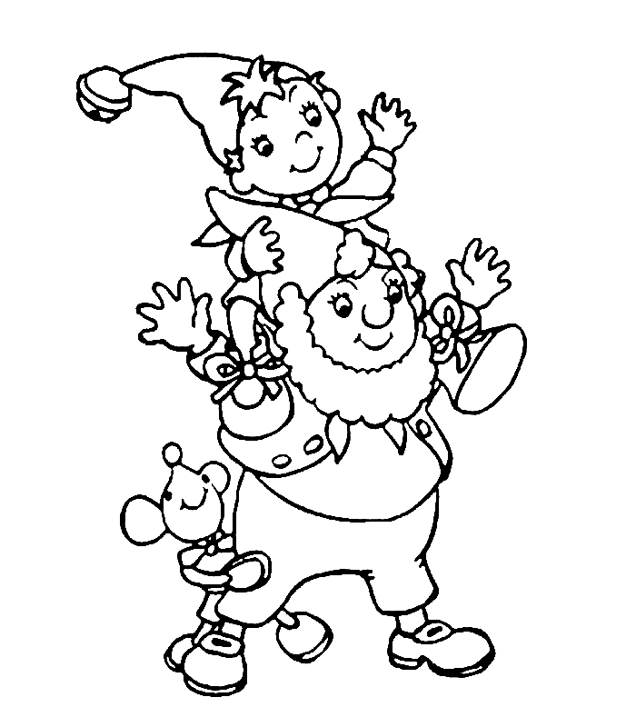 Coloriage Oui Oui Sur Les Epaules De Potiron - Oui oui à imprimer