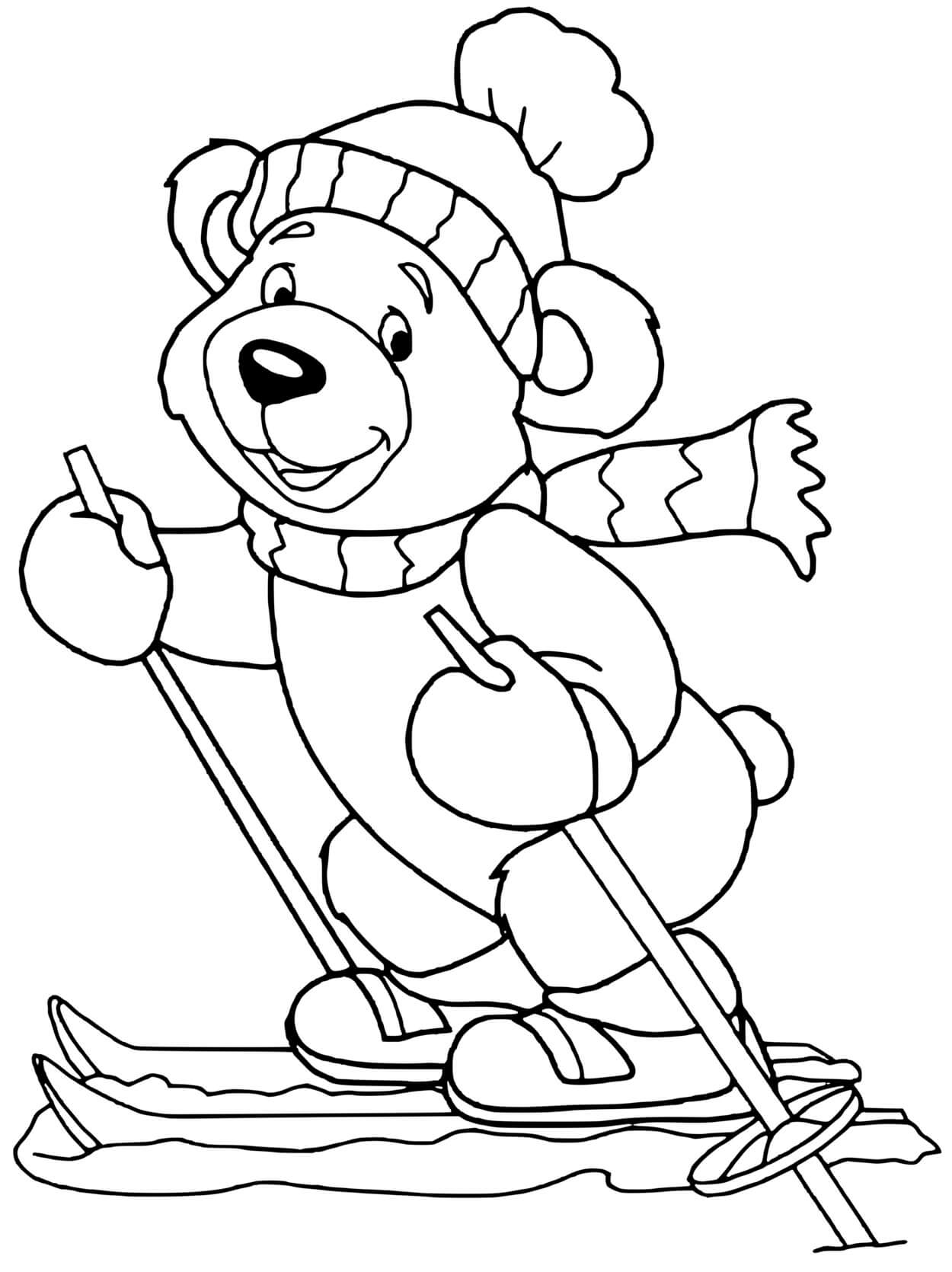 Coloriage Ski