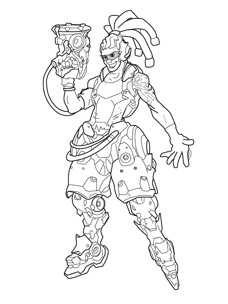Coloriage Overwatch Lucio - Overwatch à imprimer