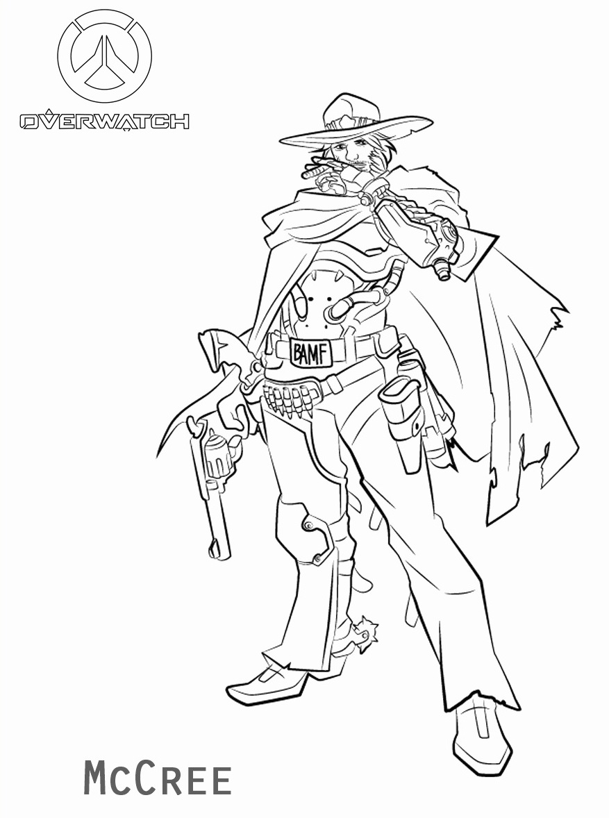 Coloriage Overwatch Mccree - Overwatch à imprimer