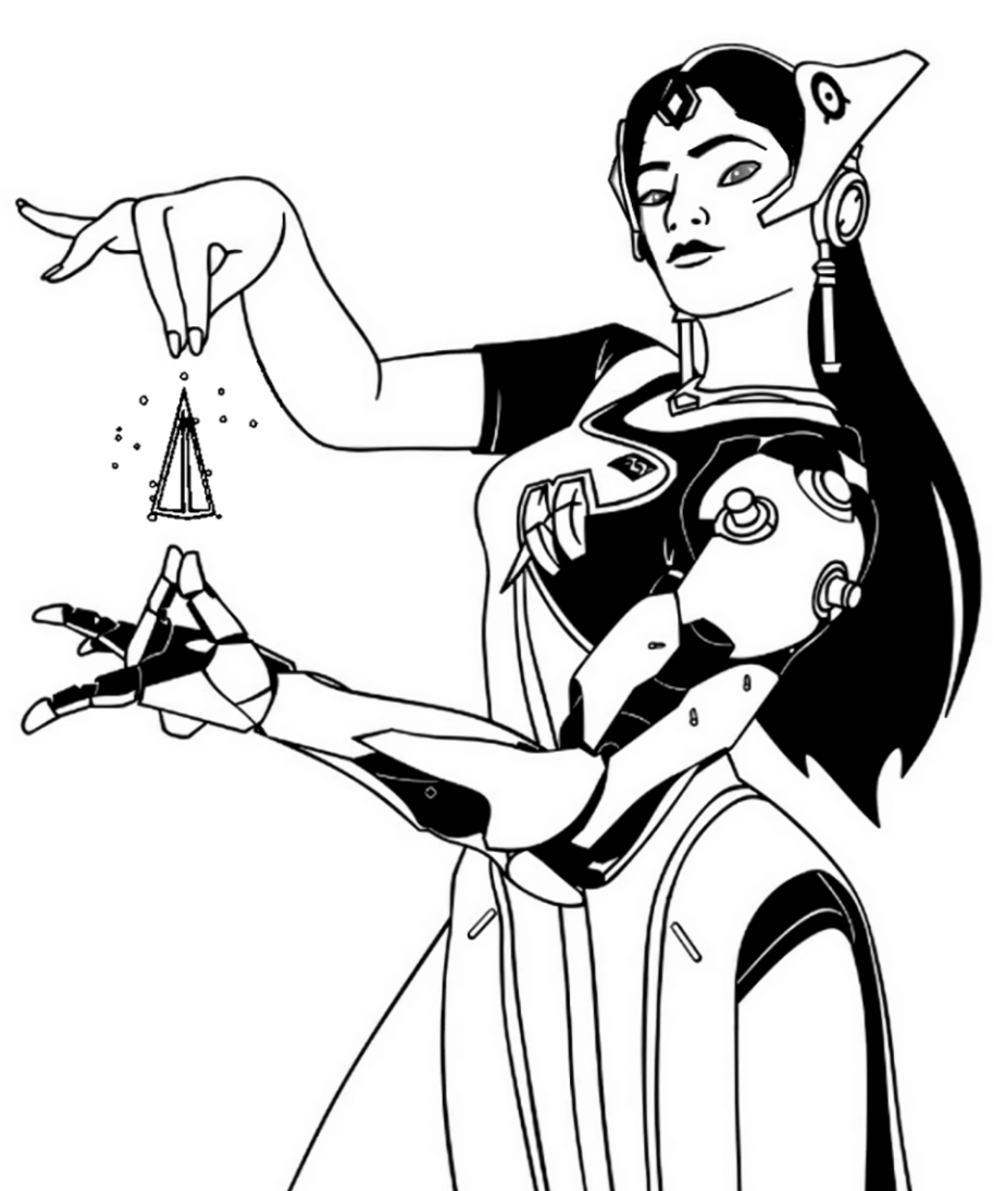 Coloriage Overwatch Symmertra - Overwatch à imprimer