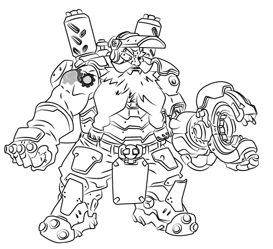 Coloriage Overwatch Torbjorn - Overwatch à imprimer