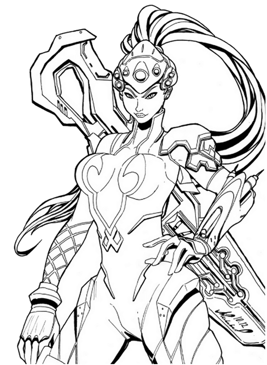 Coloriage Overwatch Widowmaker - Overwatch à imprimer