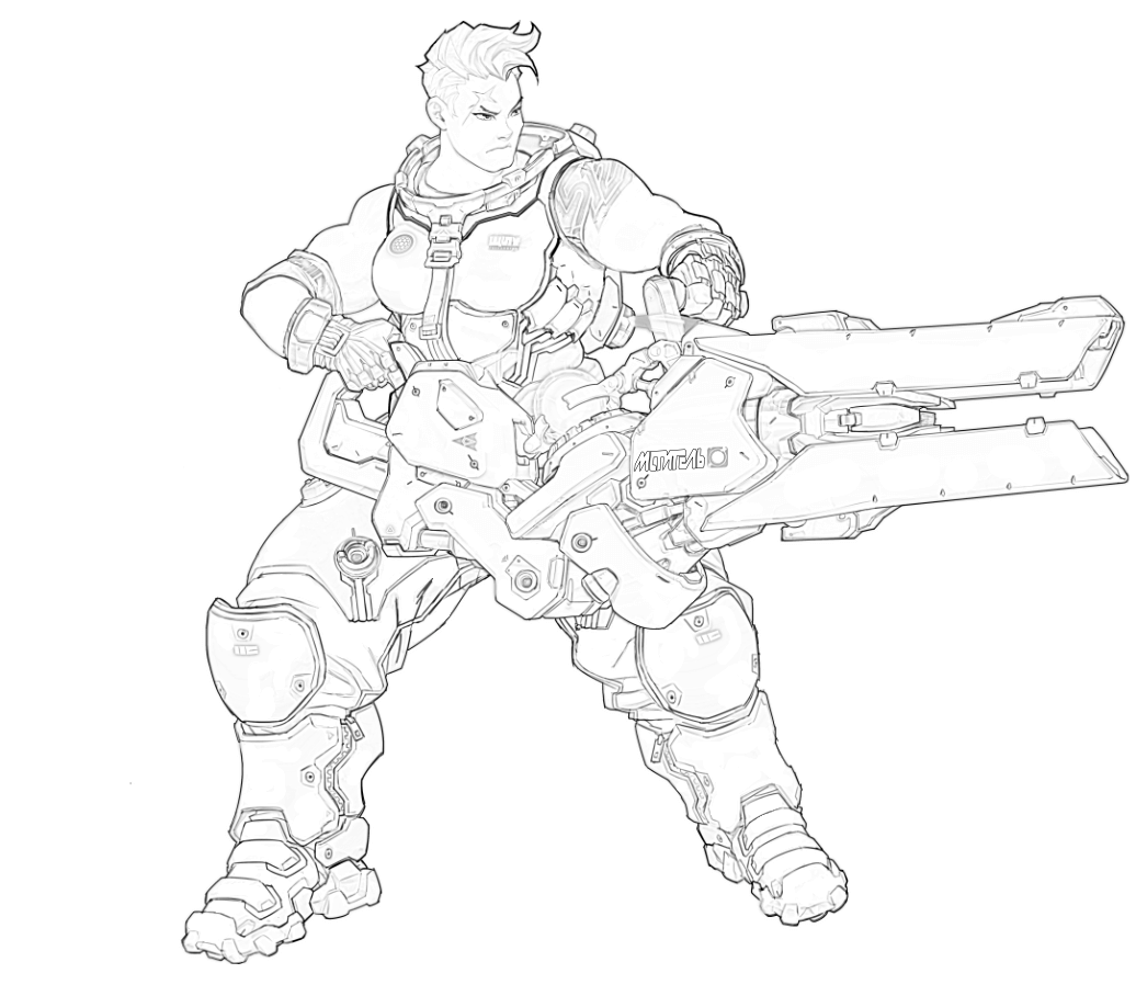 Coloriage Overwatch Zarya - Overwatch à imprimer
