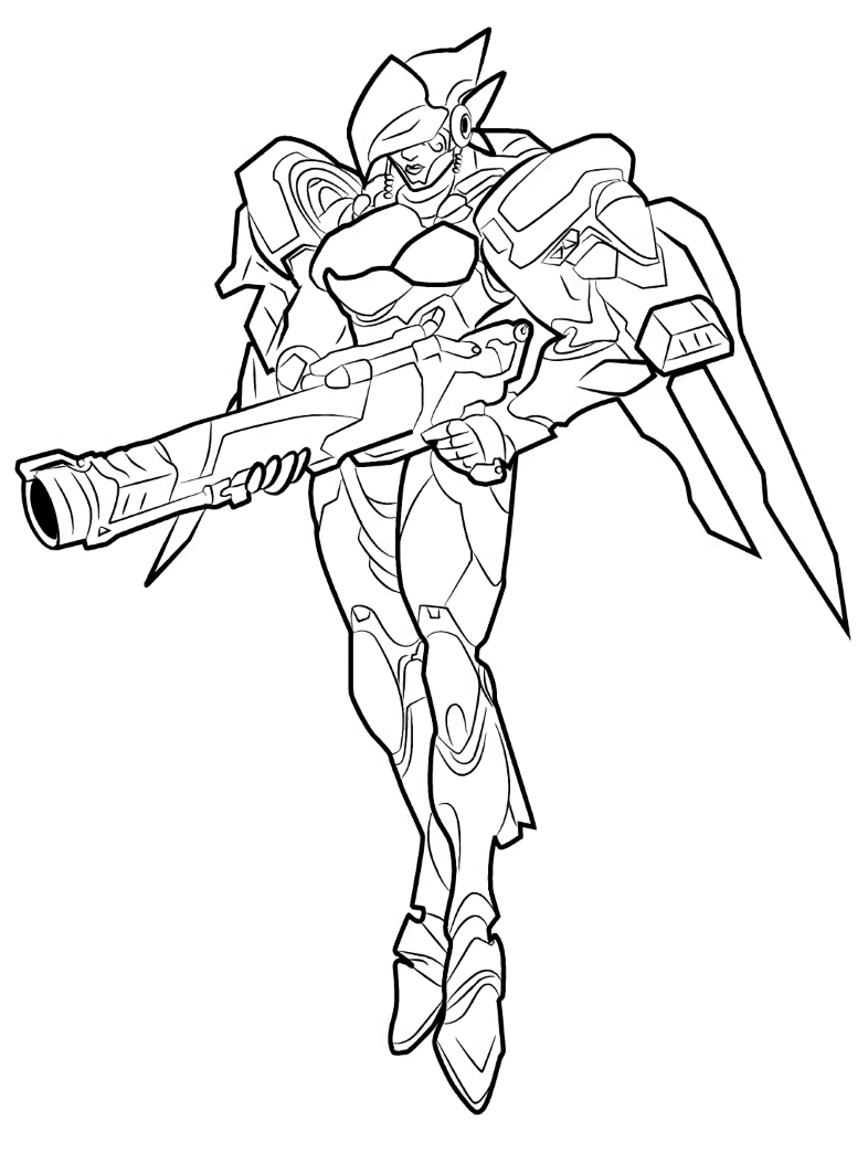Coloriage Overwatch Sombra - Overwatch à imprimer