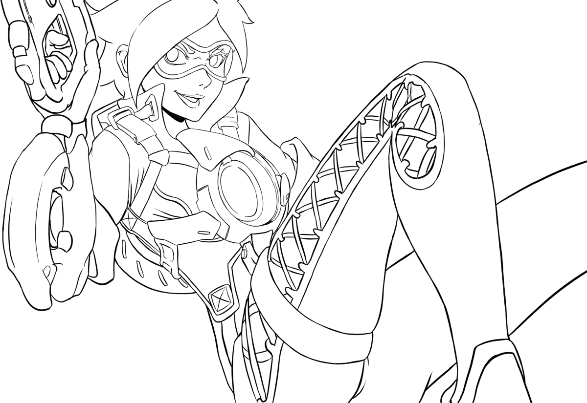 Coloriage Overwatch Tracer Pulse Pistols - Overwatch à imprimer