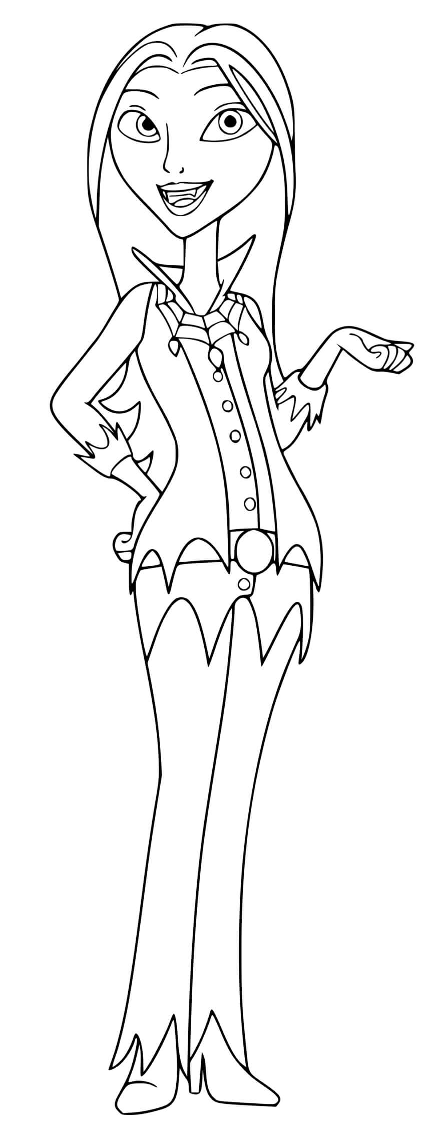 Coloriage Oxana Hauntley Vampirina - Vampirina à imprimer