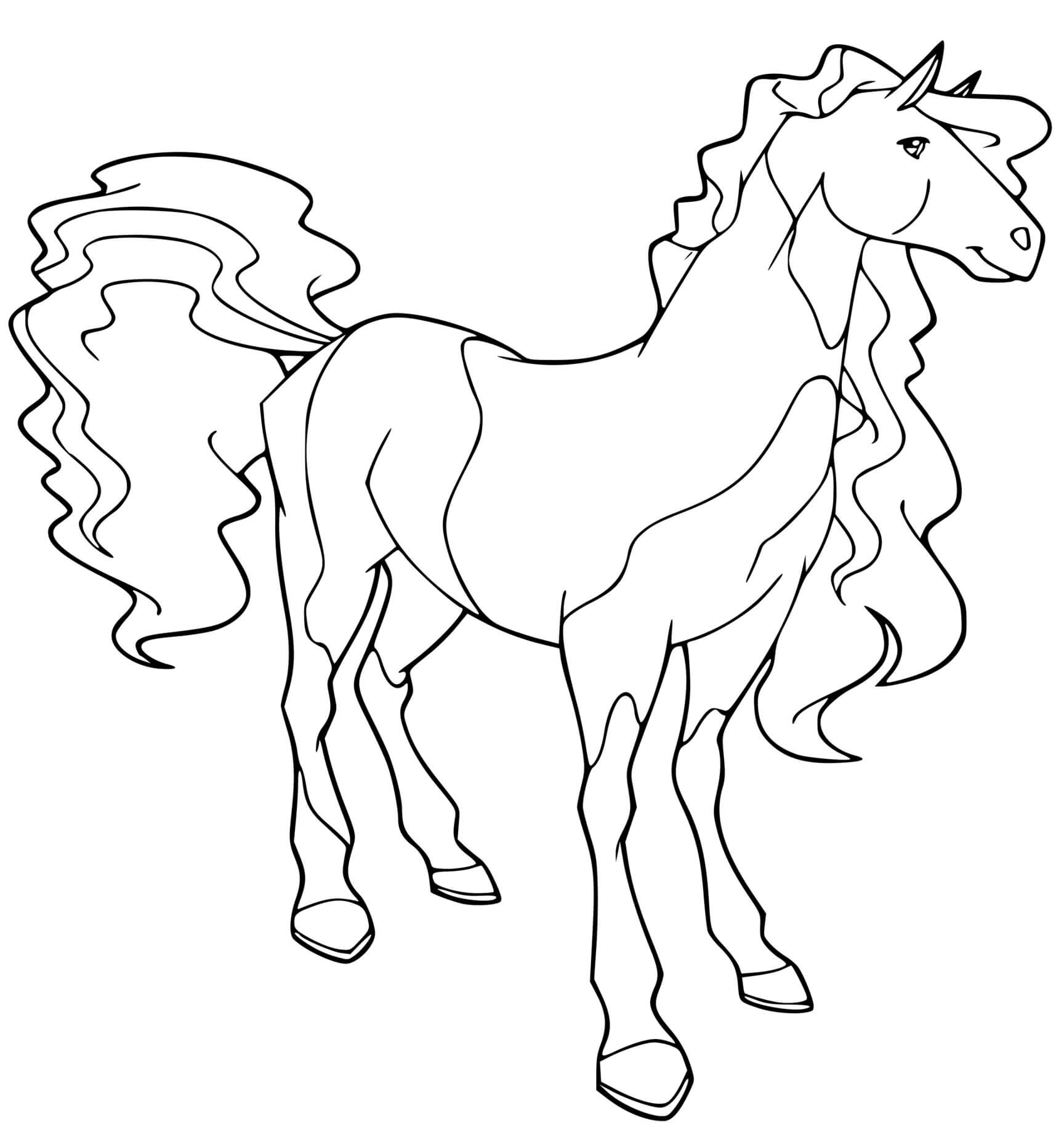 Coloriage Panache Cheval De Rosa Rodriguez Horseland - Horseland à imprimer