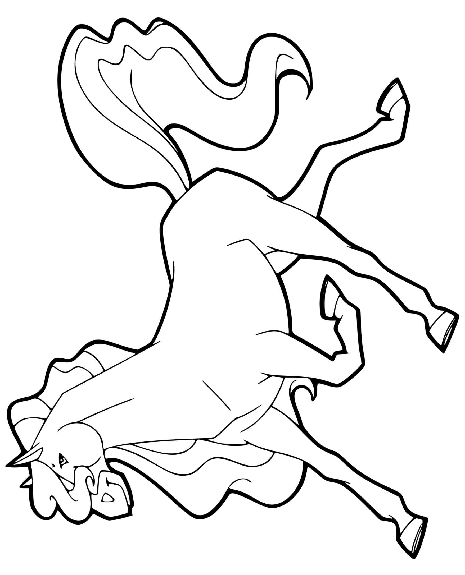 Coloriage Panache Cheval Femelle Pinto Horseland - Horseland à imprimer