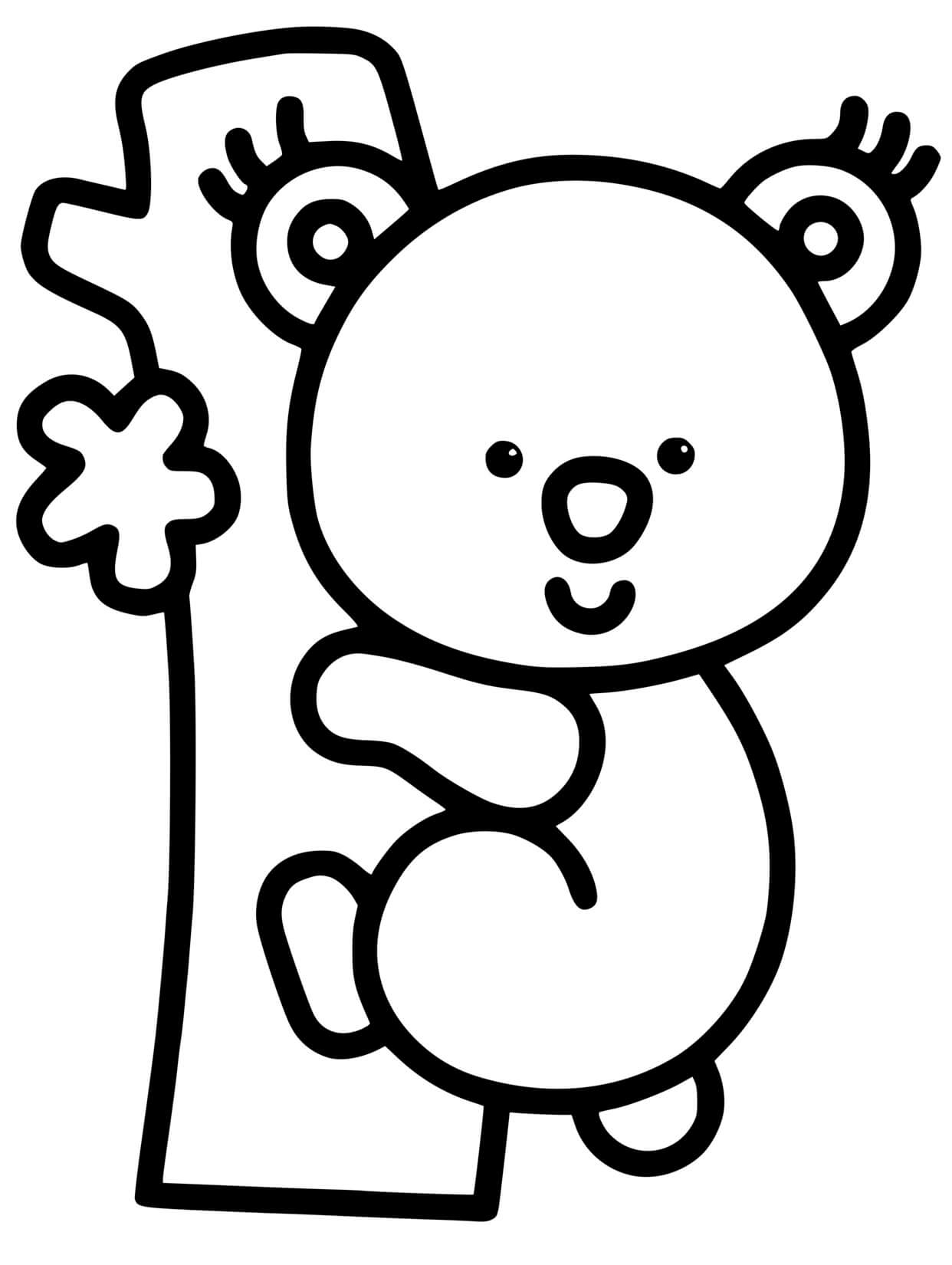 Coloriage Panda Facile Maternelle 2 Ans - Facile à imprimer