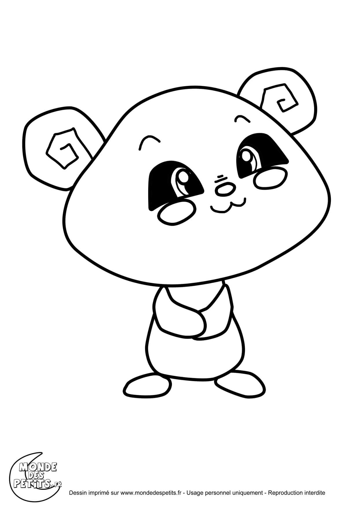 Coloriage Panda Titounis - Titounis à imprimer