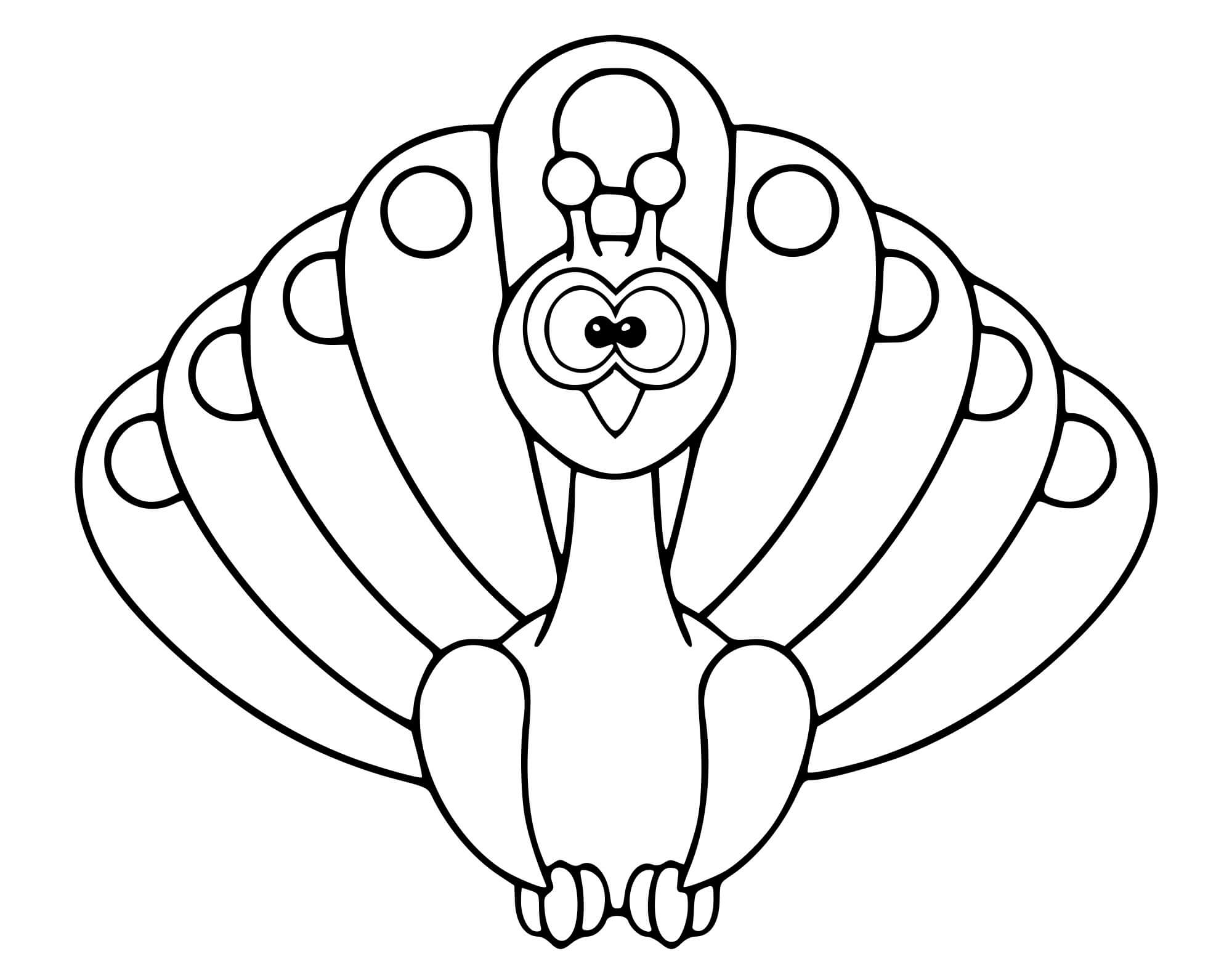 Coloriage Paon Facile Maternelle - Paon à imprimer
