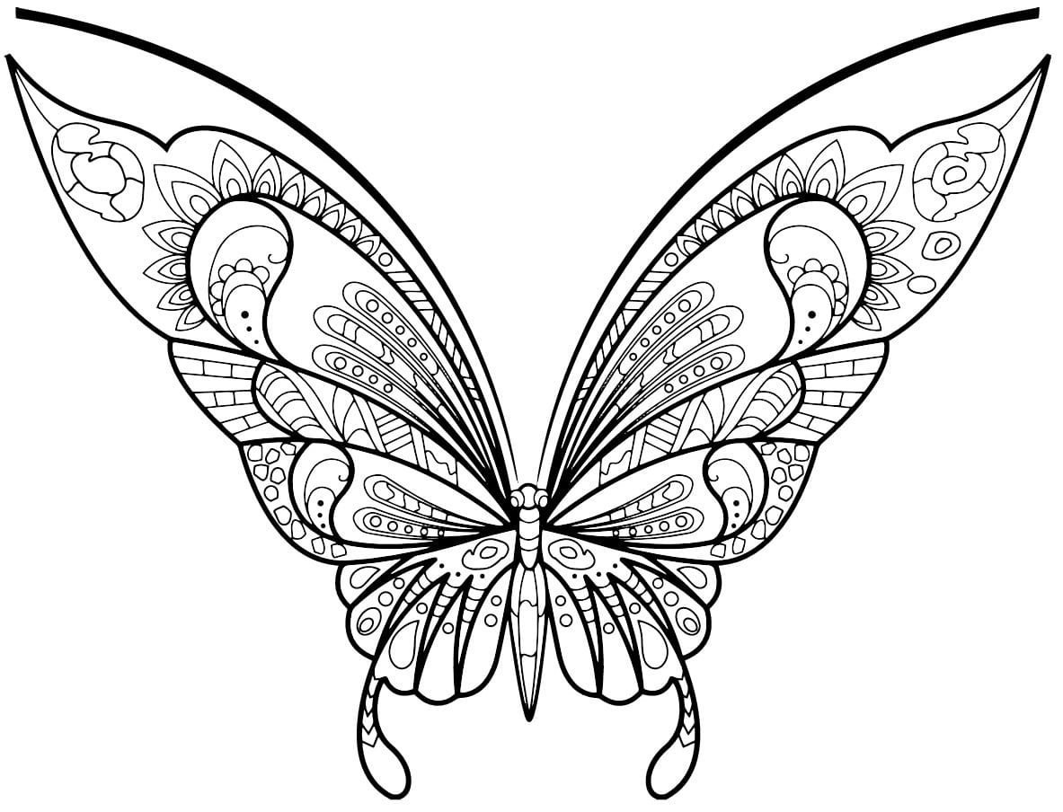 Coloriage Papillon Insecte Jolis Motifs 7 Min - Adulte papillon à imprimer