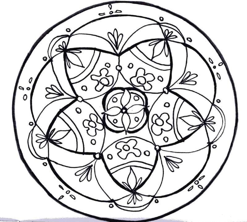 Coloriage Mandala Pâques zen relaxant pour adulte - Pâques à imprimer