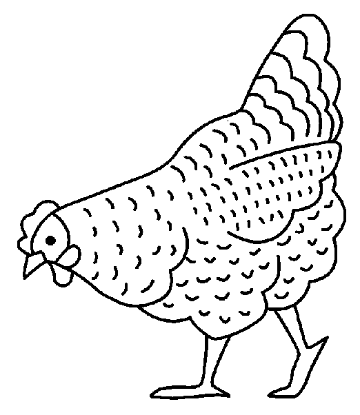 Coloriage Pâques Une Poule - Poule à imprimer