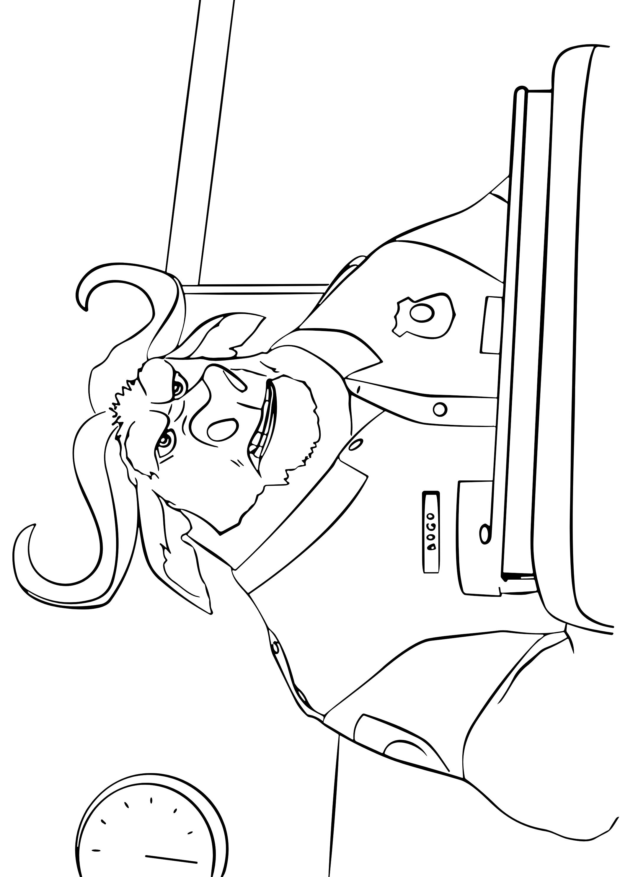 Coloriage Paresseux Flash Conduite Zootopie - Zootopie à imprimer