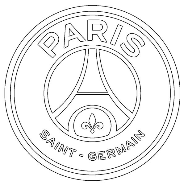 Coloriage Paris Saint Germain Psg Foot - PSG Paris Saint-Germain à imprimer
