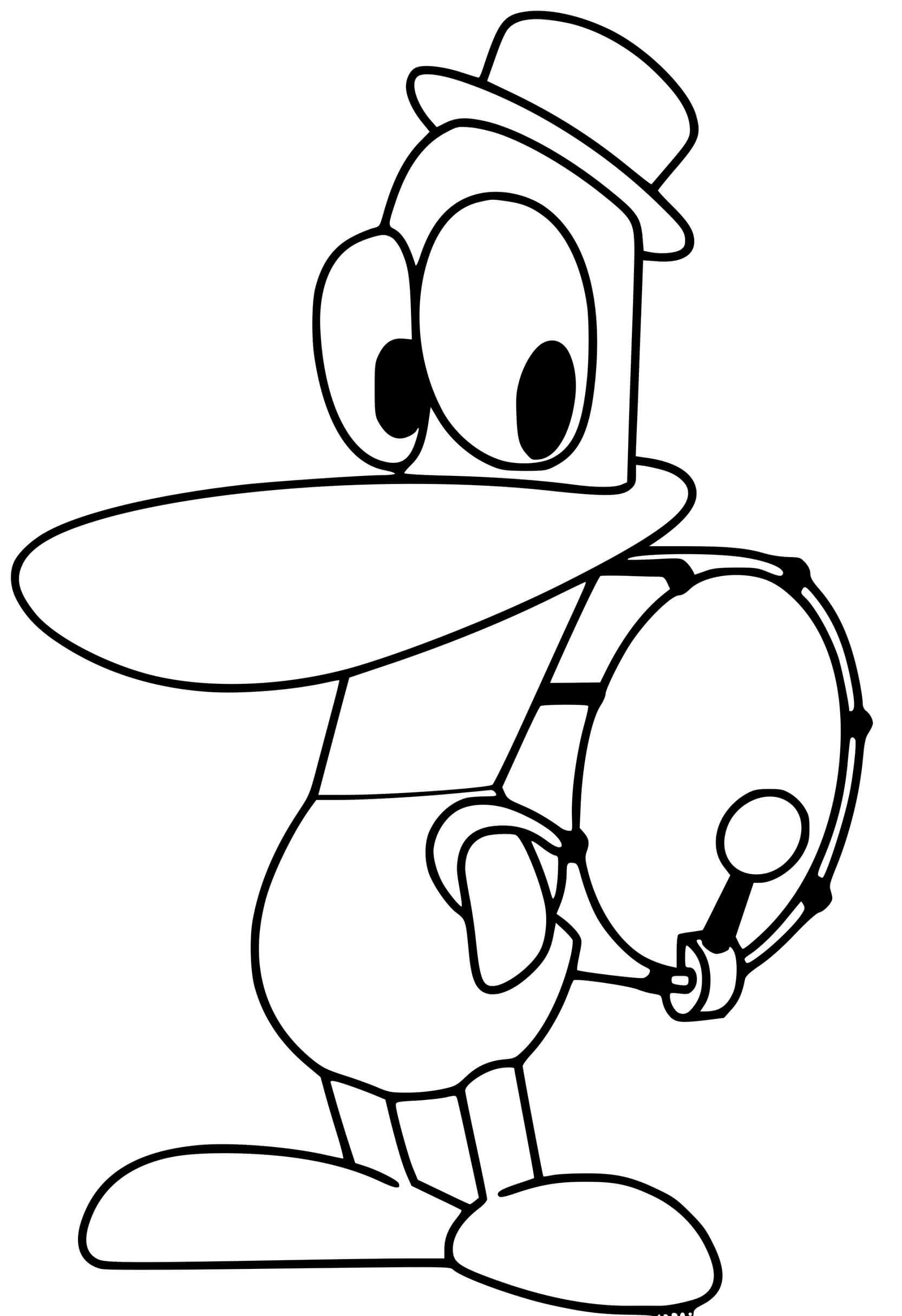 Coloriage Pato Et Son Instrument De Musique - Pocoyo à imprimer