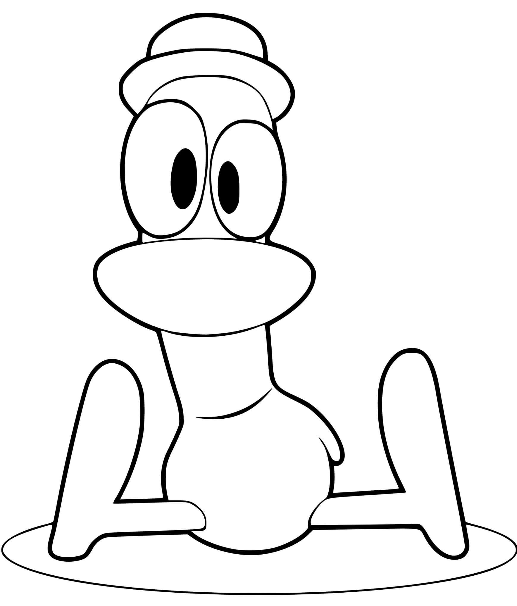 Coloriage Pato Le Meilleur Ami De Pocoyo - Pocoyo à imprimer