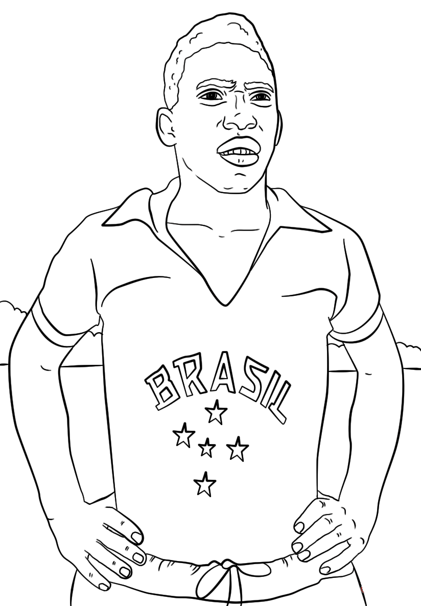 Coloriage Pele Foot Football - Foot à imprimer