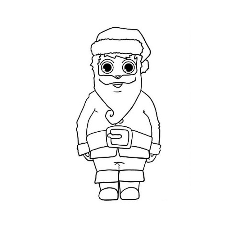 Coloriage Père Noël Disney - Noël à imprimer