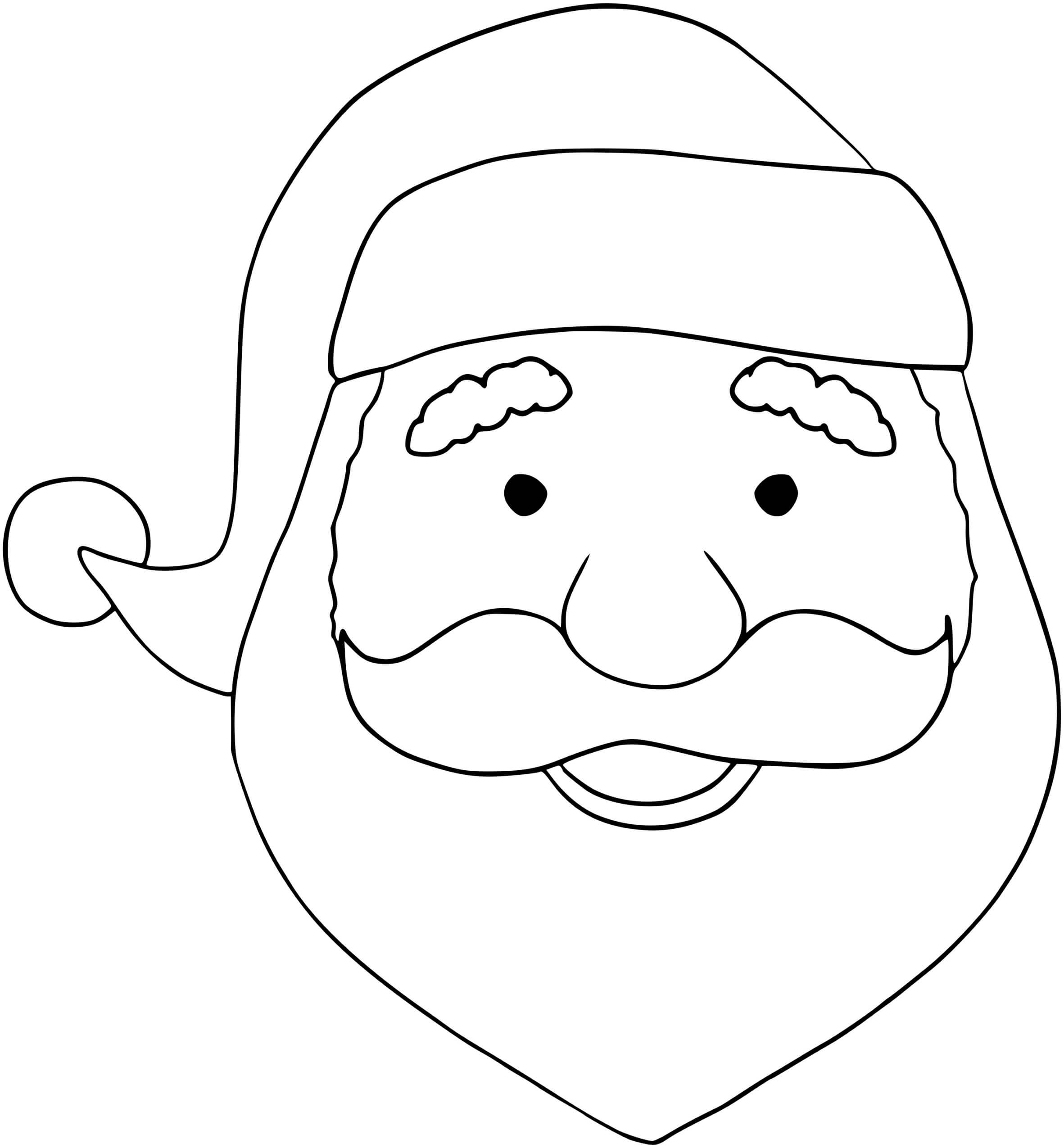 Coloriage Père Noël Facile Maternelle - Noël maternelle à imprimer