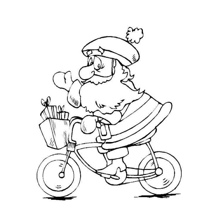 Coloriage Père Noël Ligne - Noël à imprimer