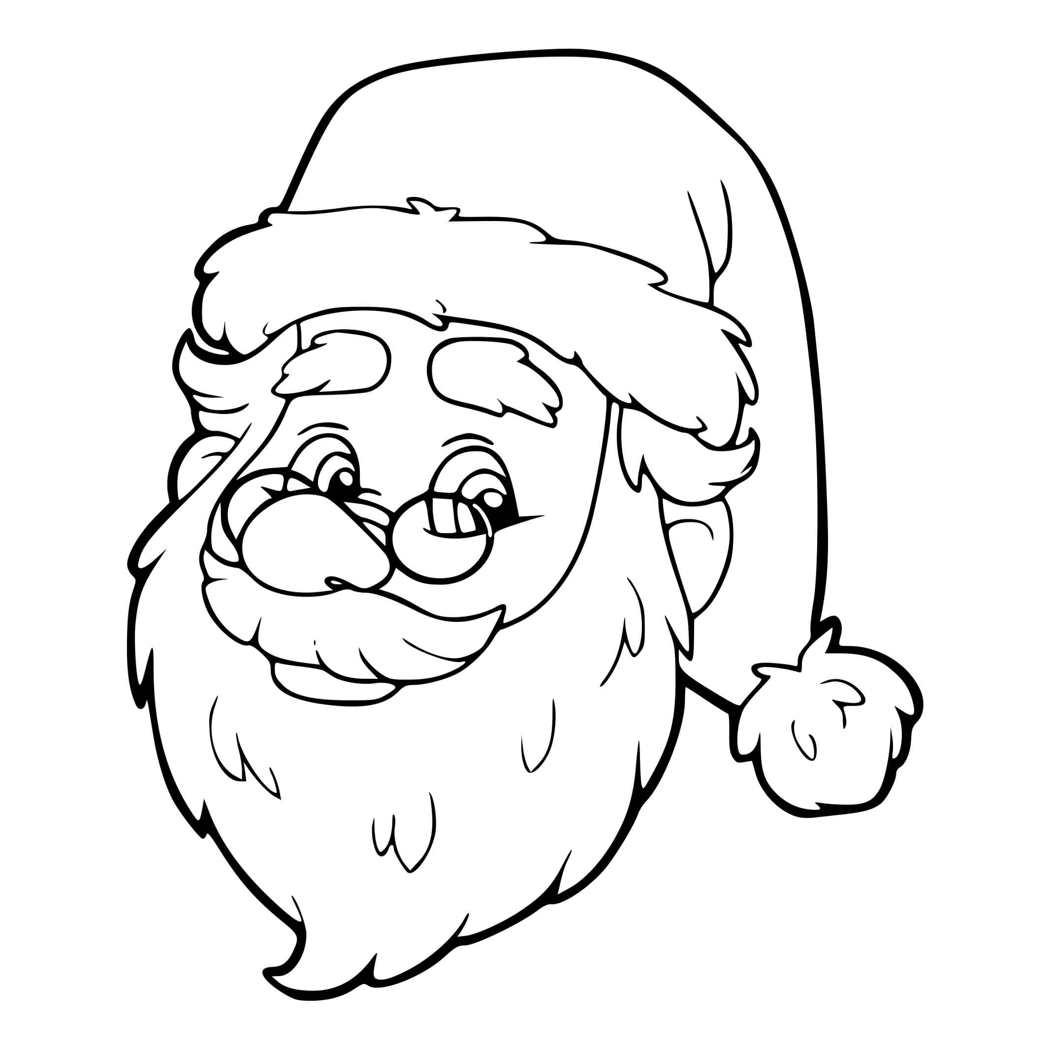 Coloriage Père Noël Pour Les Enfants De La Maternelle - Noël maternelle à imprimer
