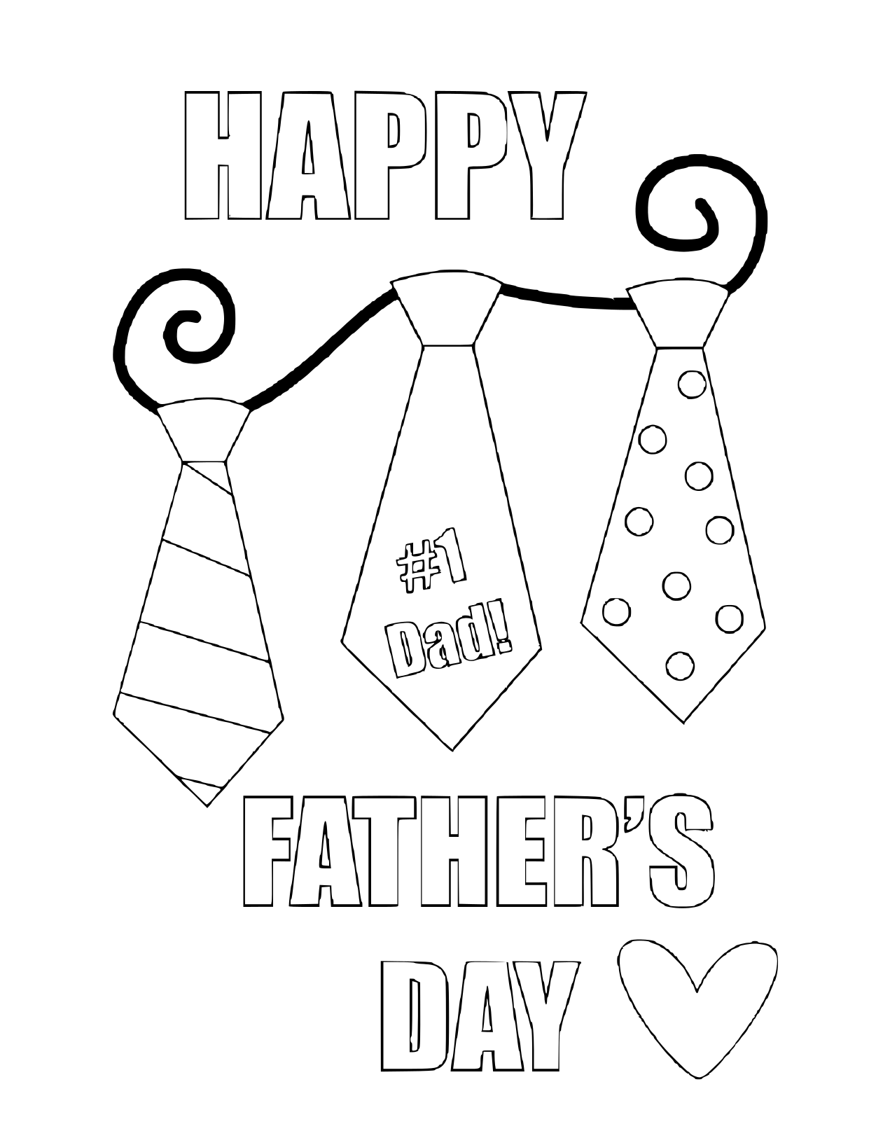 Coloriage Père Numéro 1 Fête Des Papas - Fête des pères à imprimer