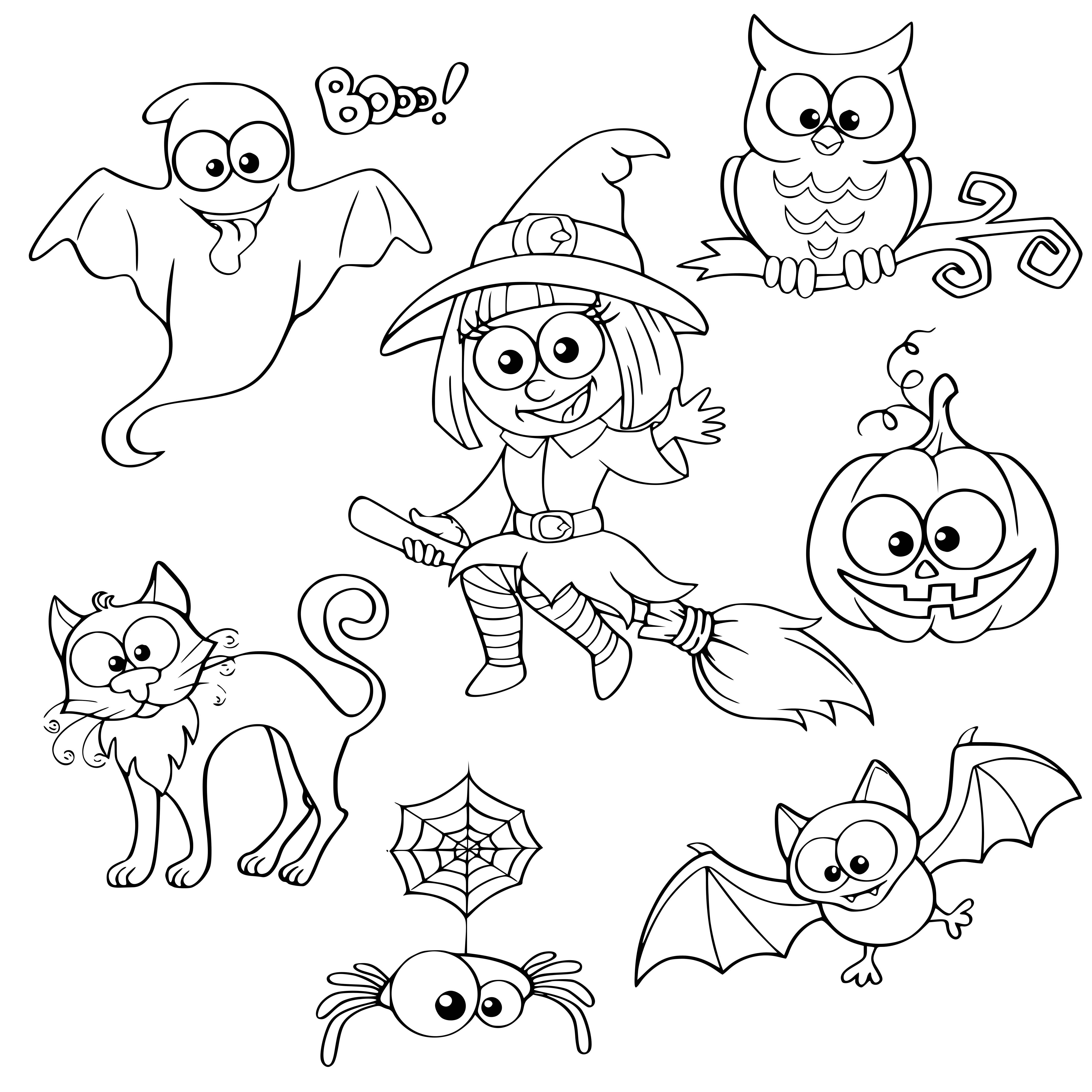 Coloriage Personnages Halloween - Halloween à imprimer