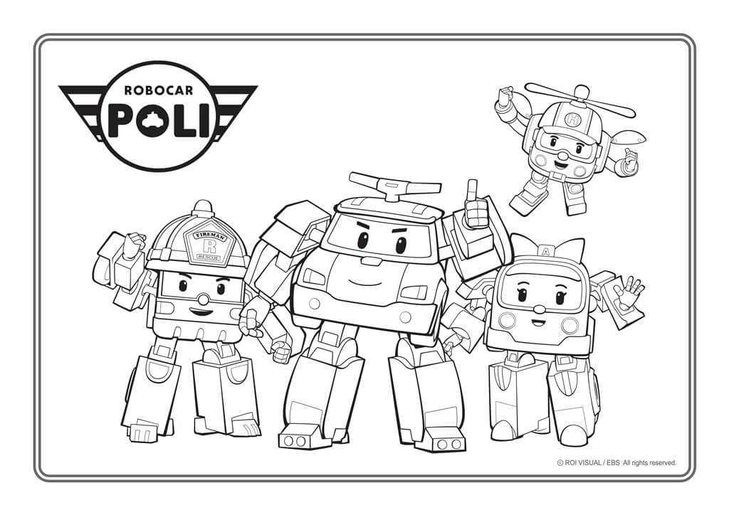 Coloriage Personnages Robocar Poli - Robocar poli à imprimer
