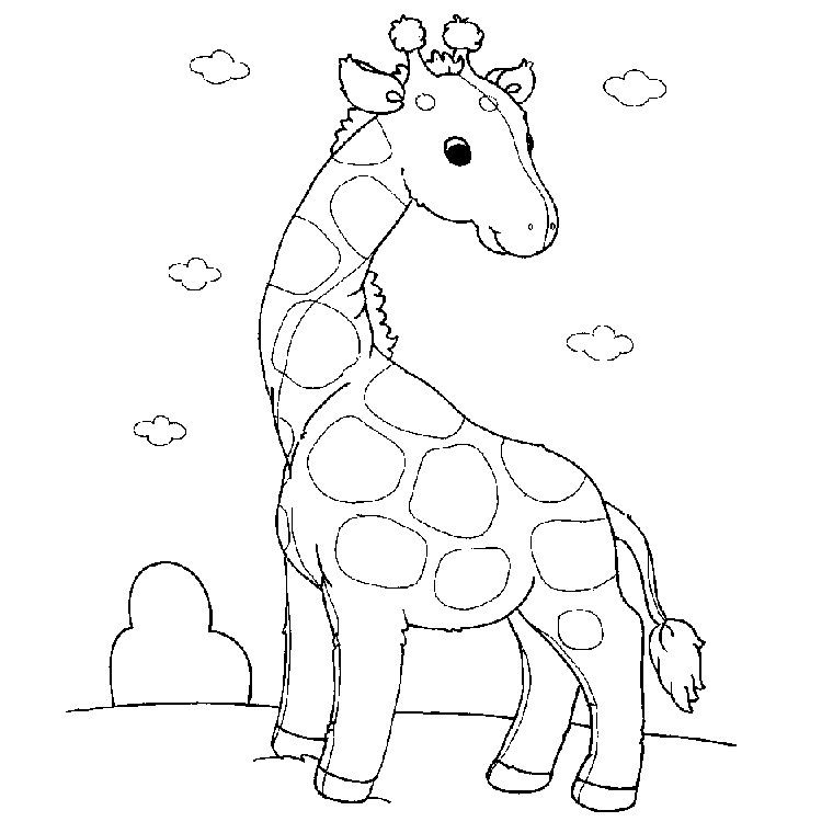 Coloriage Pet Shop Girafe - Animaux à imprimer