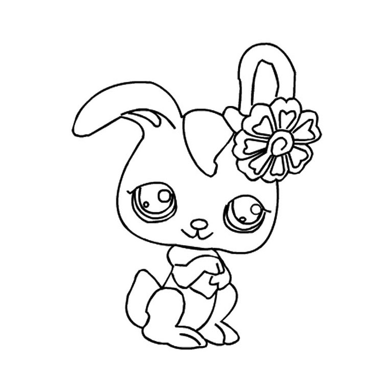 Coloriage Pet Shop Lapin - Animaux à imprimer