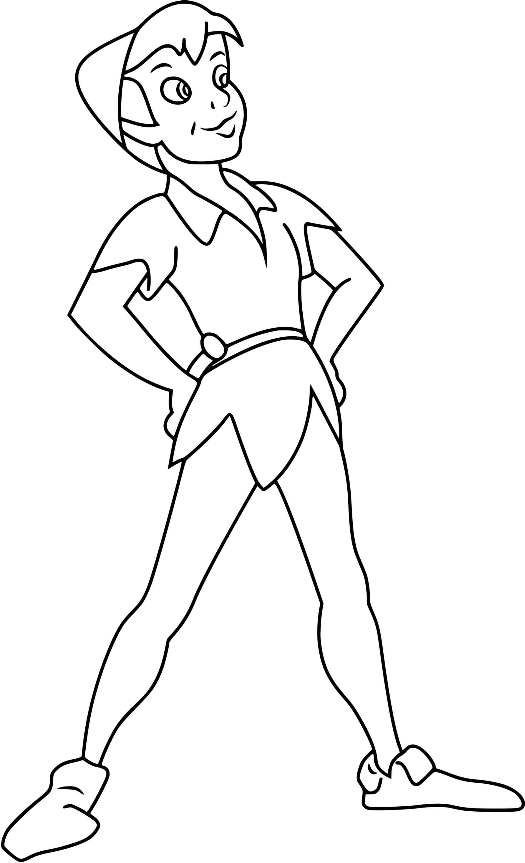 Coloriage Peter Pan Le Petit Oiseau - Peter pan à imprimer