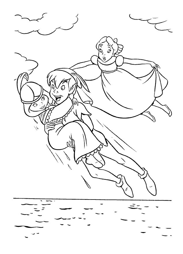 Coloriage Peter Pan Sauve Lili La Tigresse - Barbie princesse à imprimer