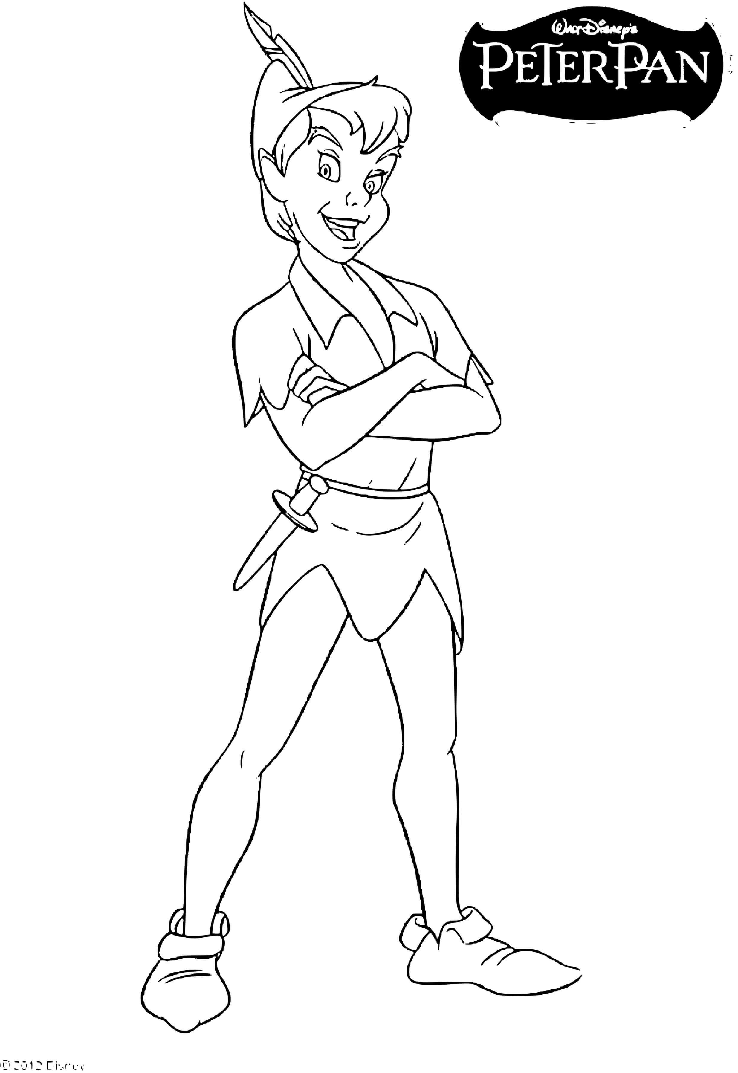 Coloriage Peter Pan Walt Disney Film - Peter pan à imprimer