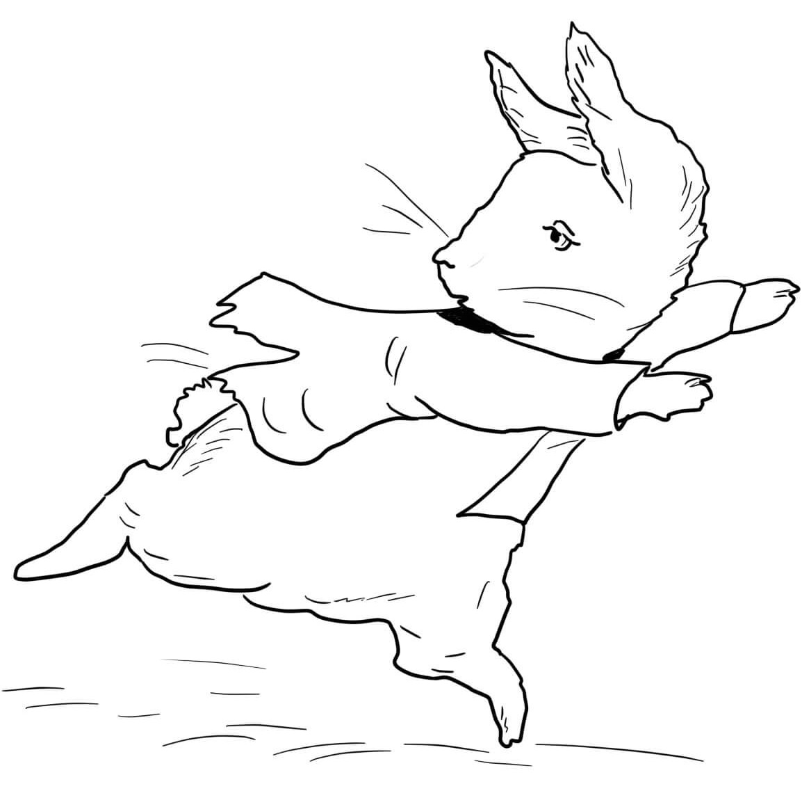Coloriage Pierre Lapin S'échappe de M. Grégory - Pierre lapin à imprimer
