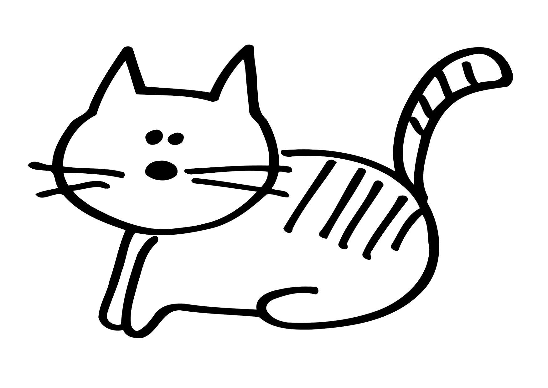 Coloriage Petit Chaton Tout Mignon - Chaton à imprimer