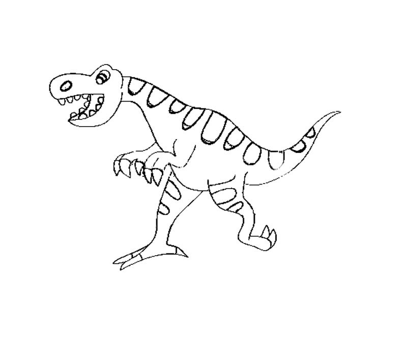Coloriage Jeune dinosaure herbivore Jurassic Park - Jurassic world park à imprimer
