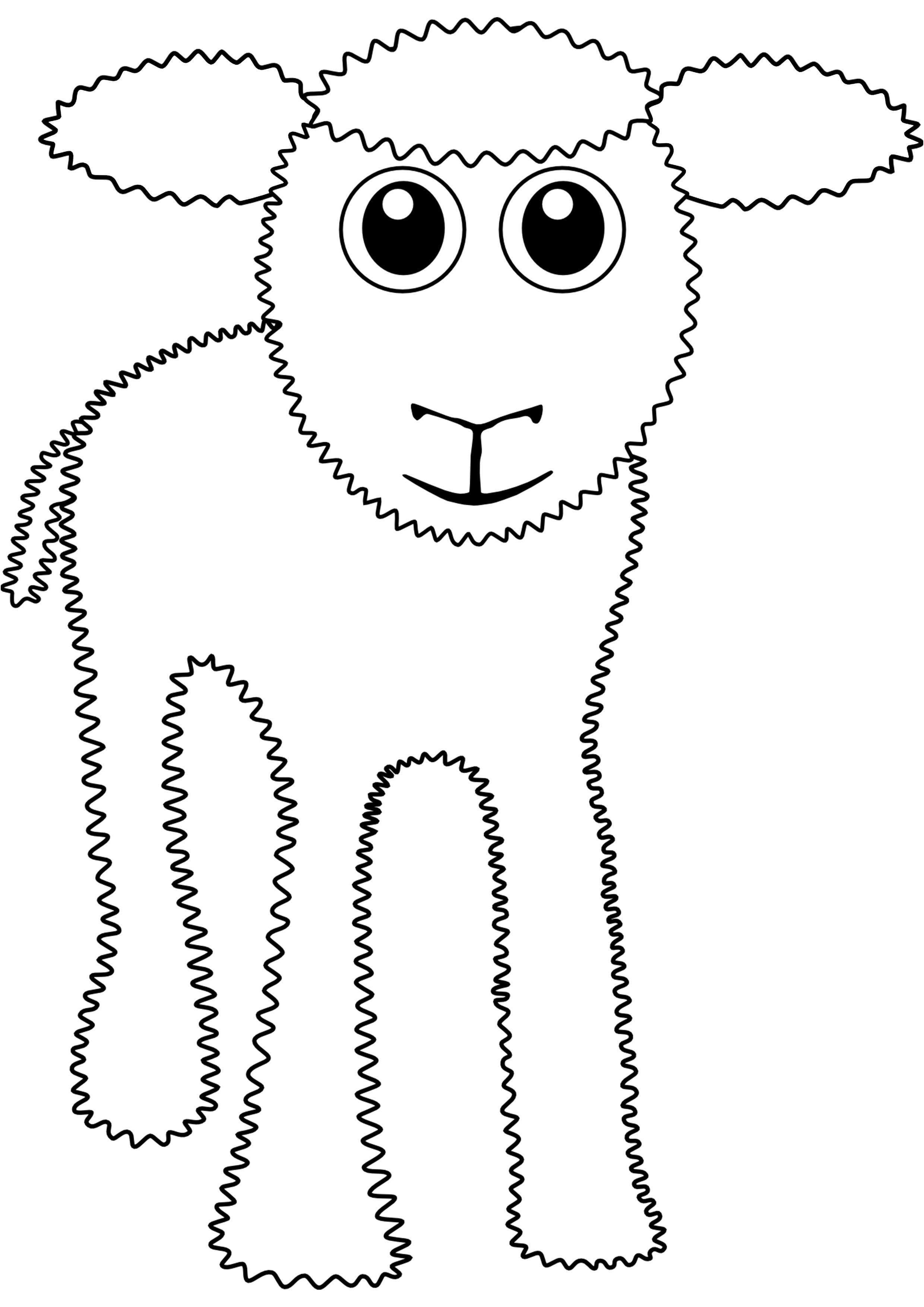 Coloriage Petit Du Belier Mouton Agneau - Mouton à imprimer
