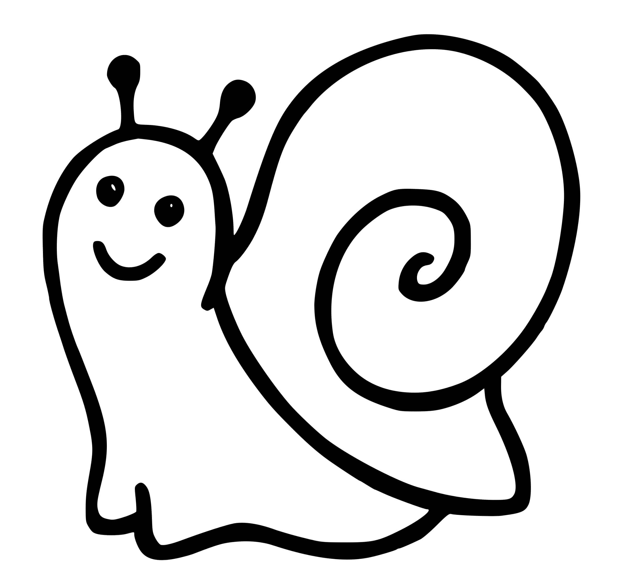 Coloriage Petit Escargot Maternelle - Escargot à imprimer